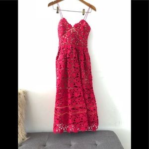 Self-Portrait Azalea Dress in Red